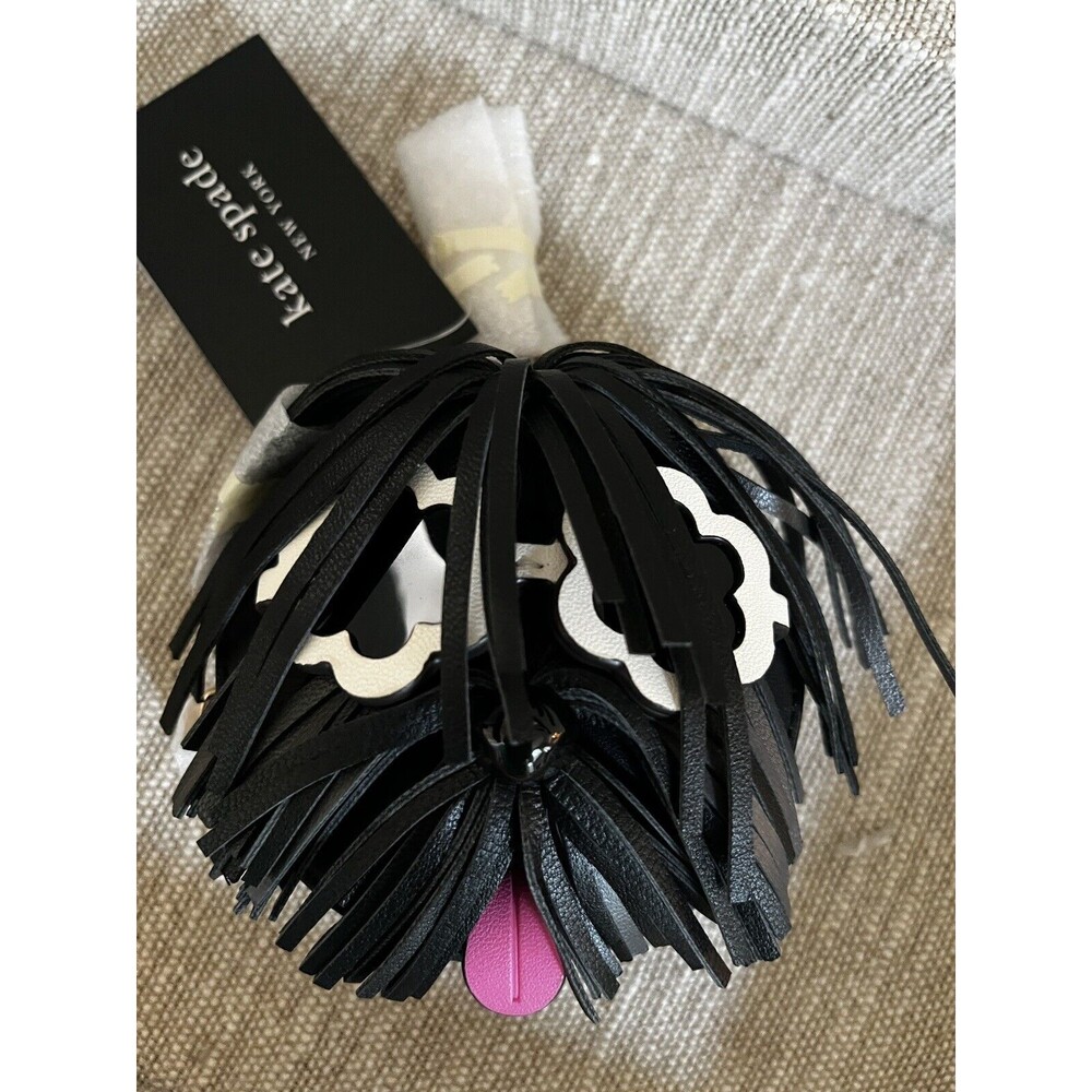 Kate Spade Shaggy Dog Leather Coin Purse Bag Charm Glasses NWT
